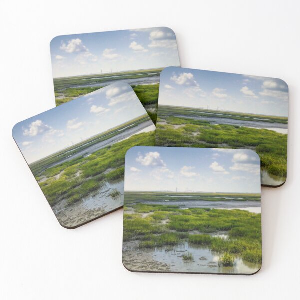 Item preview, Coastal Marshland with Distant Bridge designed and sold by The Unpromised Lens.