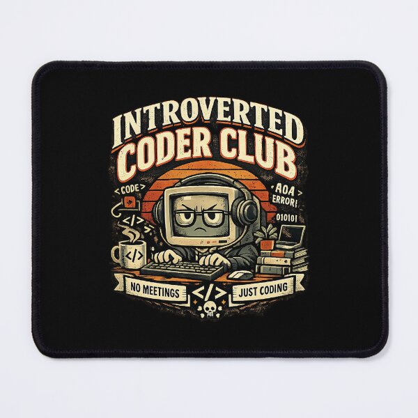 Item preview, Introverted Coder Club designed and sold by SJKGRAPHICS.
