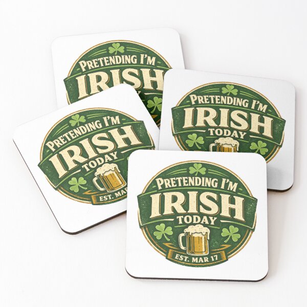 Item preview, Pretending I'm Irish Today Funny St Patrick’s Day Shamrock Shirt designed and sold by HubCreates.