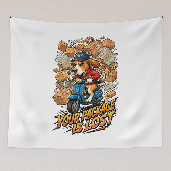 Item preview, Fast Delivery Beagle Driver Speed Warped Font Illustration Design designed and sold by Tong4130.