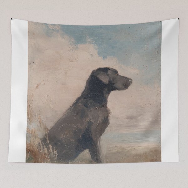 Item preview, Black Labrador Retriever in a Pastoral Scene designed and sold by lautir.