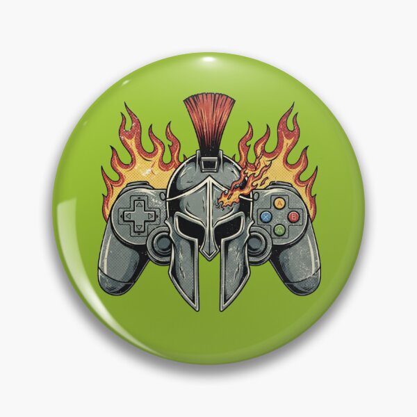 Item preview, Flaming Gamer Knight Retro Gaming Graphic designed and sold by Dzblack.