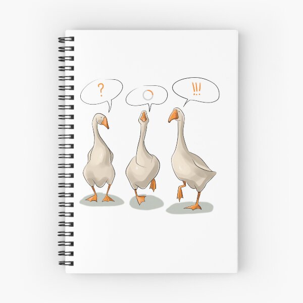 Item preview, Three geese talk to each other with speech bubbles in a cartoon style setting at a light background designed and sold by Ms. Iryna.