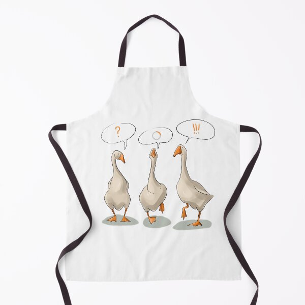 Item preview, Three geese talk to each other with speech bubbles in a cartoon style setting at a light background designed and sold by Ms. Iryna.