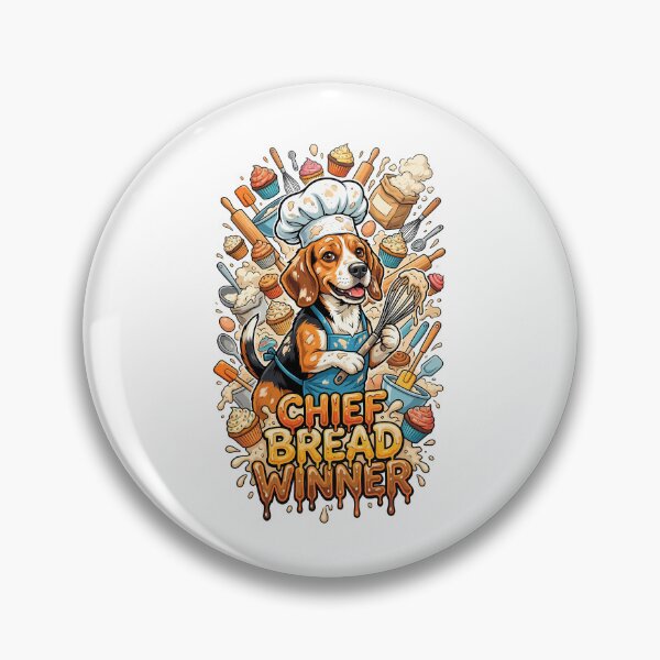 Item preview, Messy Baker Beagle Chef Dripping Dough Typography Funny Vector designed and sold by Tong4130.