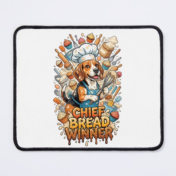 Item preview, Messy Baker Beagle Chef Dripping Dough Typography Funny Vector designed and sold by Tong4130.