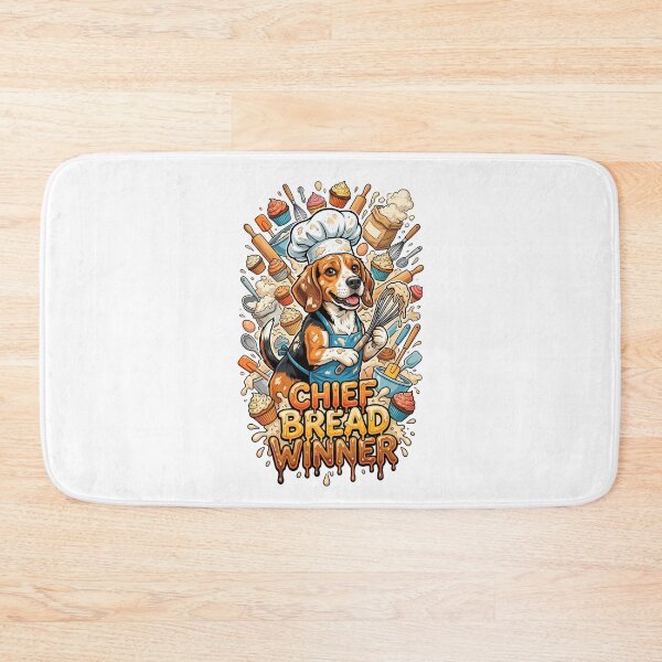 Item preview, Messy Baker Beagle Chef Dripping Dough Typography Funny Vector designed and sold by Tong4130.