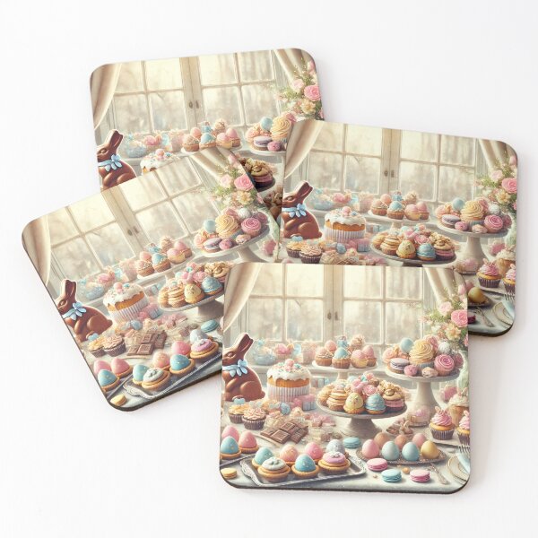 Item preview, Easter Dessert Vintage Table Display designed and sold by NancyzKreations.