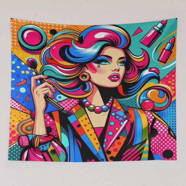 Item preview, Pop Art Fashion Portrait – Bold Colors and Vibrant Urban Style designed and sold by FotoworldEdel.