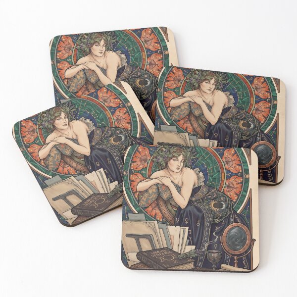 Item preview, The Occult Muse: Art Nouveau Witch & Grimoire designed and sold by The Archive Alchemist.
