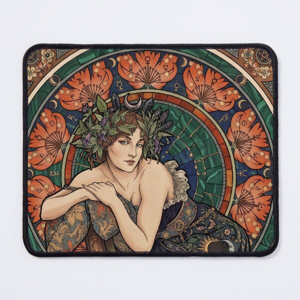 Item preview, The Occult Muse: Art Nouveau Witch & Grimoire designed and sold by The Archive Alchemist.