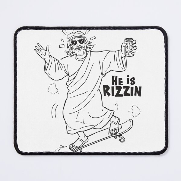 Item preview, Jesus Meme - He Is Rizzin, Skateboard, beer designed and sold by Inappropriate Ink.