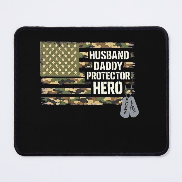 Item preview, Husband Daddy Protector Hero Fathers Day Camo American Flag designed and sold by clothesy7.