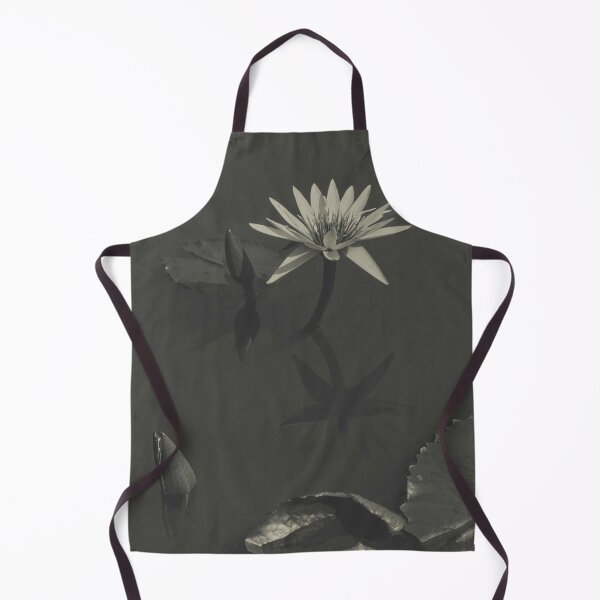 Item preview, Vintage, The Lily, 1918 lily pond Japanese garden black and white tropical floral poster art print designed and sold by Astrid Arkhangelsky.