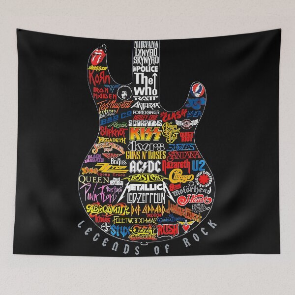 Item preview, Legendary Of Rock Band - Guitar Silhouette AYM designed and sold by millerlatoya9.
