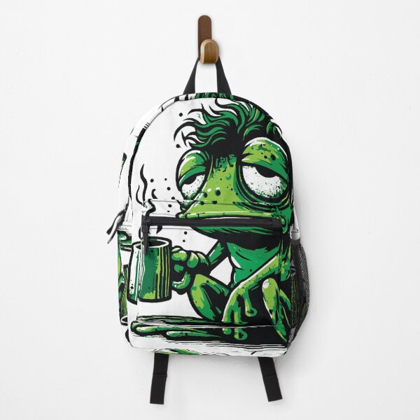 Item preview, A sarcastic tired frog character expressing the classic no sleep mood. The grunge textures and halftone shading add attitude while keeping designed and sold by Dejbar.