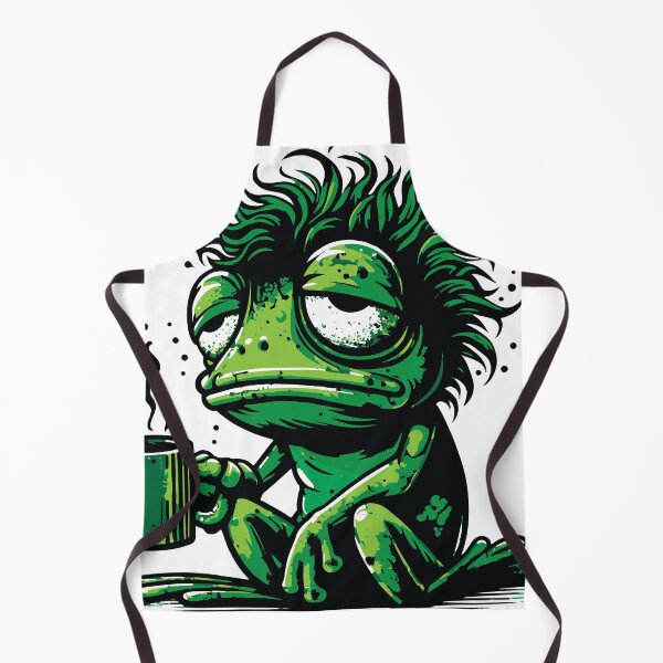 Item preview, A sarcastic tired frog character expressing the classic no sleep mood. The grunge textures and halftone shading add attitude while keeping designed and sold by Dejbar.