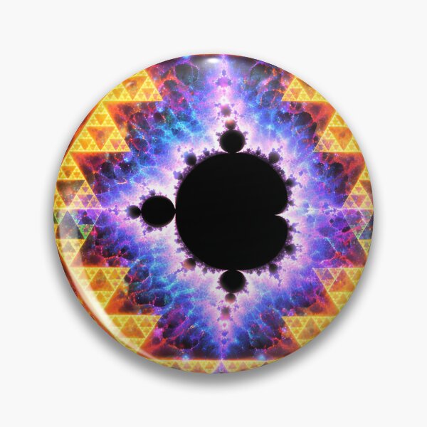 Artikelvorschau, Mandelbrot-Unendlichkeit innerhalb des Sierpinski-Dreiecks entworfen und verkauft von Sybille-Yates.