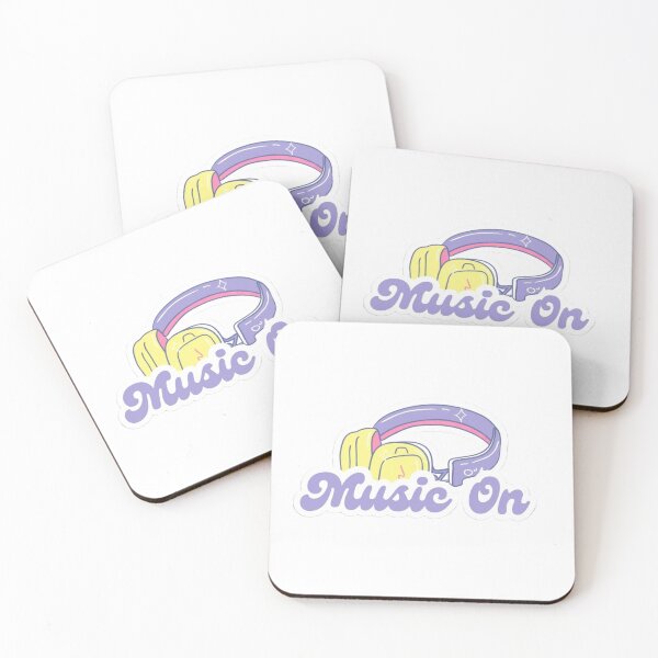 Item preview, Retro Aesthetic Music On Headset Sticker Design designed and sold by NiDev26.