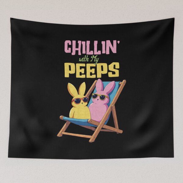 Item preview, Chillin With My Peeps Shirt, Cute Easter Bunny Relaxing Tee designed and sold by STAATI.