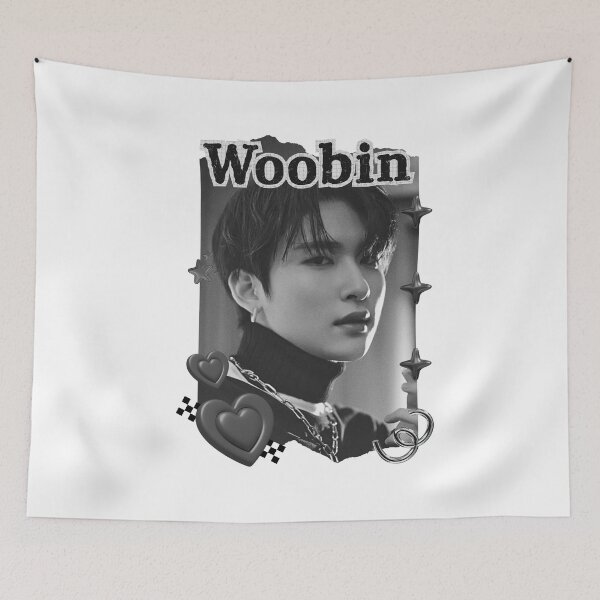 Item preview, Cravit Woobin Inspired K-Pop Boy Group Portrait korean pop idols nine member group kpop fan art designed and sold by AJUNICE STUDIO.