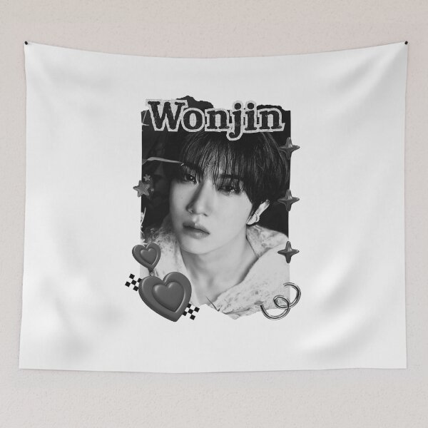 Item preview, Cravit Wonjin Inspired K-Pop Boy Group Portrait korean pop idols nine member group kpop fan art designed and sold by AJUNICE STUDIO.
