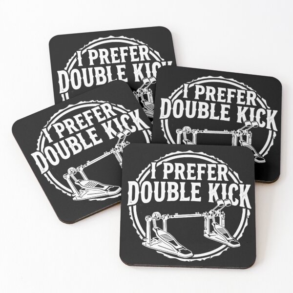Item preview, I Prefer Double Kick drums (white text) designed and sold by qiroco.