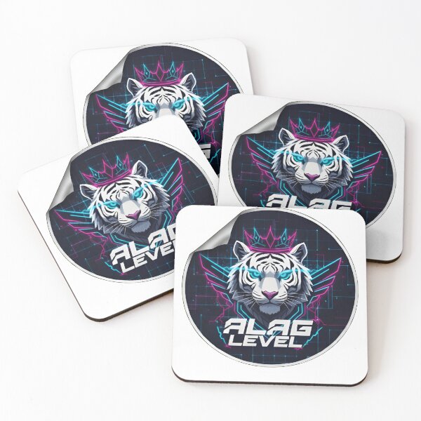 Item preview, Majestic Neon White Tiger King with Crown Art designed and sold by RickyStick.