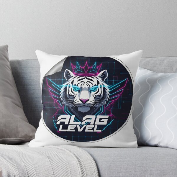 Item preview, Majestic Neon White Tiger King with Crown Art designed and sold by RickyStick.