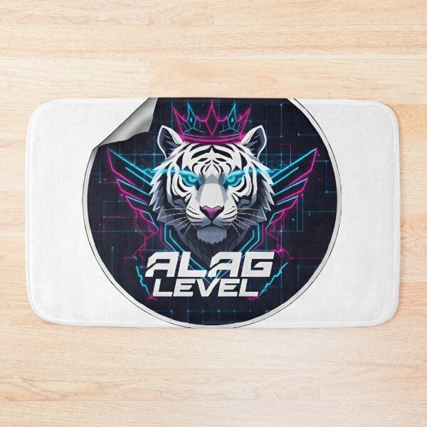 Item preview, Majestic Neon White Tiger King with Crown Art designed and sold by RickyStick.