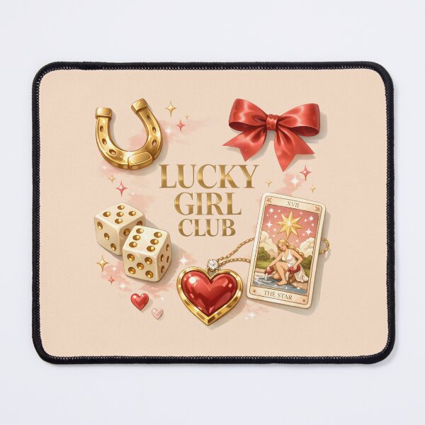 Item preview, Lucky Girl Club Stylish Charm Collage Girly Aesthetic designed and sold by SplashTastic.