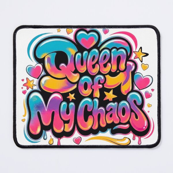 Item preview, Queen of My Chaos - Retro Y2K Airbrush Bubble Graffiti designed and sold by Serjames.
