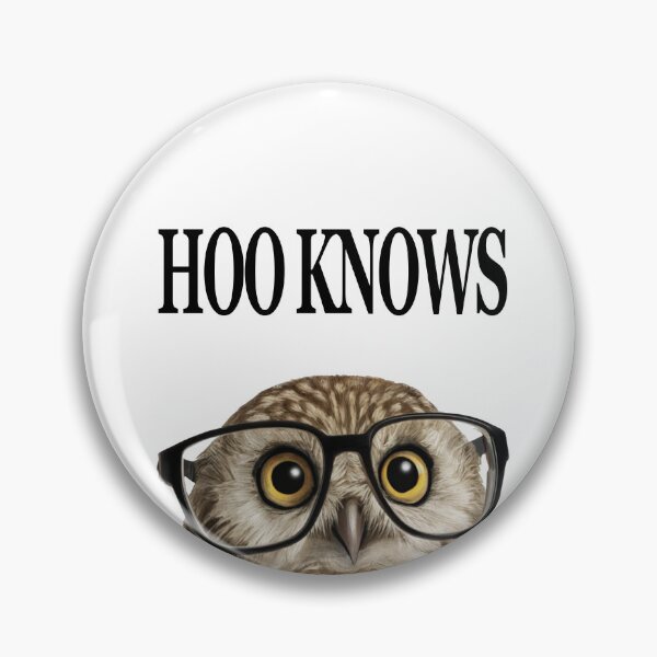 Item preview, Hoo Knows? Cute Nerdy Owl with Glasses Funny Pun Illustration designed and sold by PLisasPets.