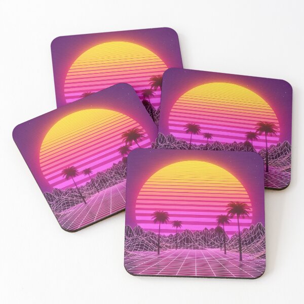 Item preview, Retro Synthwave Sunset Drive with Palm Trees designed and sold by powersunlight.