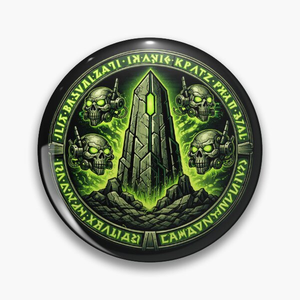 Item preview, Alien Tomb Obelisk | Grimdark Sci-Fi Emblem designed and sold by Forged in the Warp.