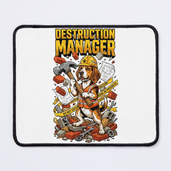 Item preview, Construction Worker Beagle Builder Cracked Heavy Font Illustration Art designed and sold by Tong4130.