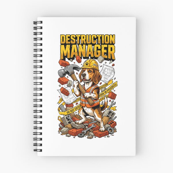 Item preview, Construction Worker Beagle Builder Cracked Heavy Font Illustration Art designed and sold by Tong4130.