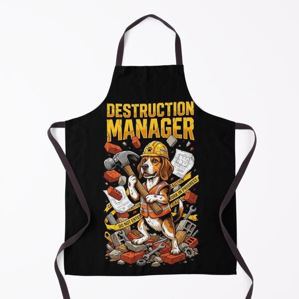Item preview, Construction Worker Beagle Builder Cracked Heavy Font Illustration Art designed and sold by Tong4130.