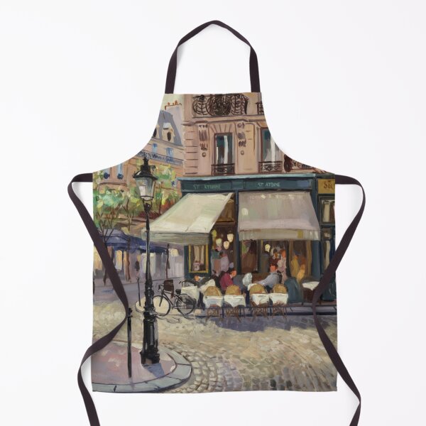 Artikelvorschau, Wandkunst für Pariser Cafés – Gemälde einer Pariser Straßenszene entworfen und verkauft von CARRAANN.
