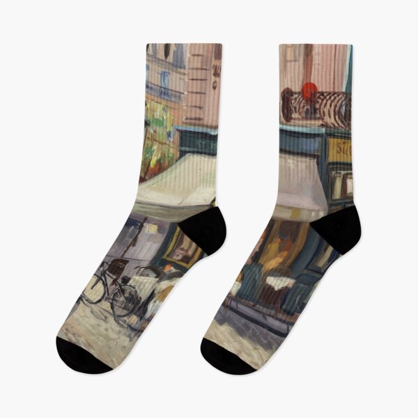 Item preview, Paris Café Wall Art – Parisian Street Scene Painting designed and sold by CARRAANN.