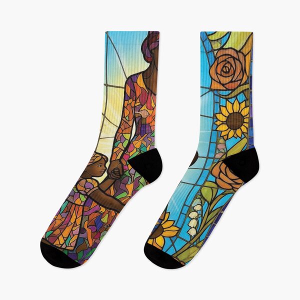 Item preview, Luminous Stained Glass Motherhood Floral Celebration Art designed and sold by DGtaLrtcom.