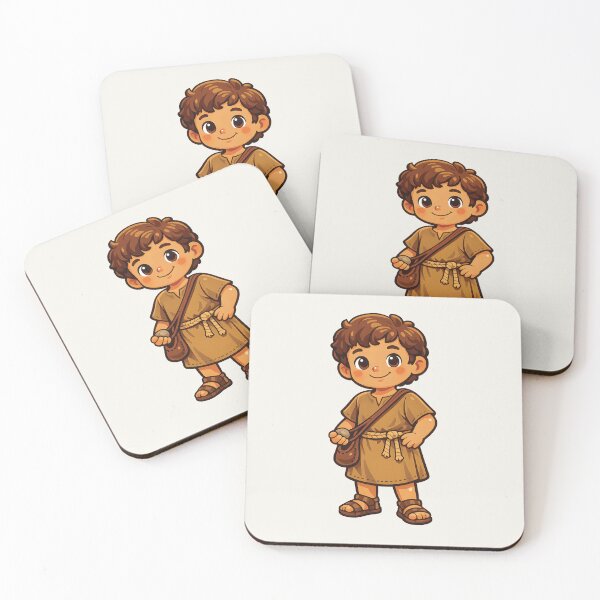 Item preview, David the Shepherd Boy • Cute Bible Illustration (David and Goliath) designed and sold by Walk on Water Designs.