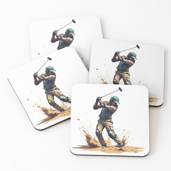 Item preview, Dynamic Armored Golfer Swing – Action Sports Illustration designed and sold by sorryNOTsorry.brand.