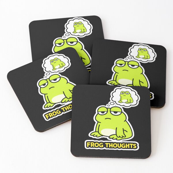 Item preview, Frog Thoughts – Funny Overthinking Frog Meme designed and sold by VibeOffline Studio.