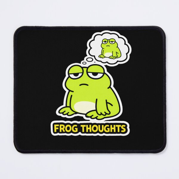 Item preview, Frog Thoughts – Funny Overthinking Frog Meme designed and sold by VibeOffline Studio.