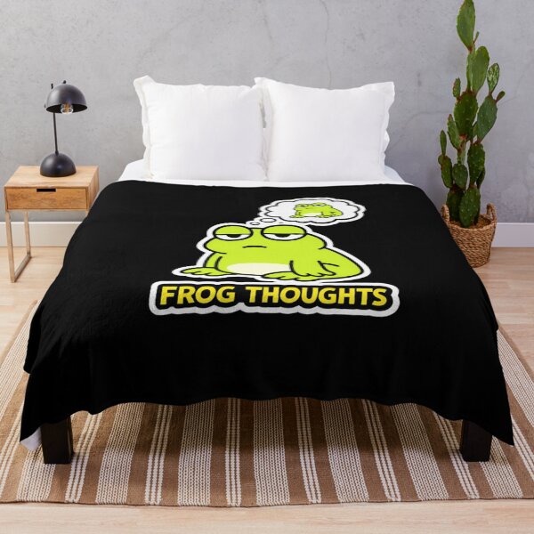 Item preview, Frog Thoughts – Funny Overthinking Frog Meme designed and sold by VibeOffline Studio.