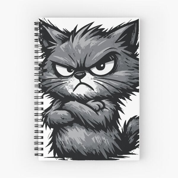 Item preview, A sarcastic cat character showing pure attitude and annoyance. The grunge textures give the design a bold personality while keeping it clear for sticker designed and sold by Dejbar.