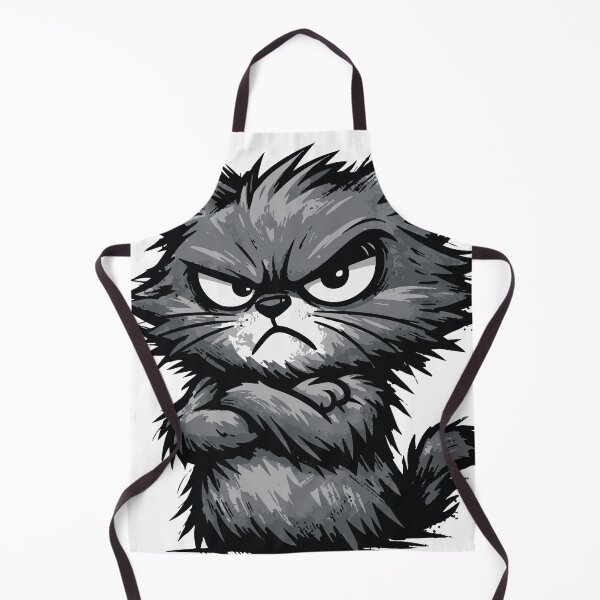 Item preview, A sarcastic cat character showing pure attitude and annoyance. The grunge textures give the design a bold personality while keeping it clear for sticker designed and sold by Dejbar.