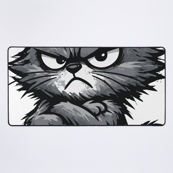 Item preview, A sarcastic cat character showing pure attitude and annoyance. The grunge textures give the design a bold personality while keeping it clear for sticker designed and sold by Dejbar.