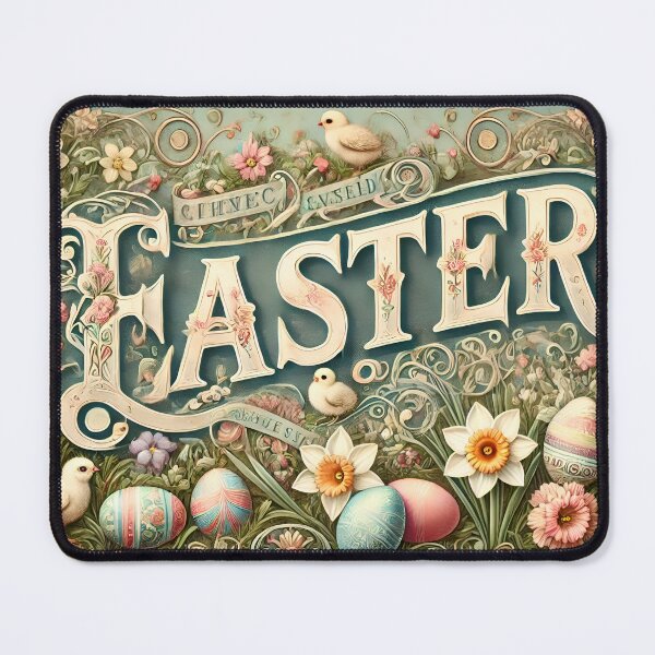 Item preview, Vintage Easter Card Floral Design designed and sold by NancyzKreations.